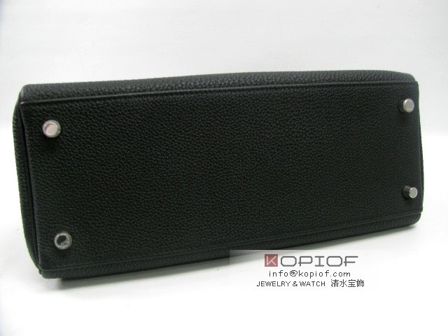 エルメス ケリー スーパーコピー28 トゴ ブラック(シルバー金具)